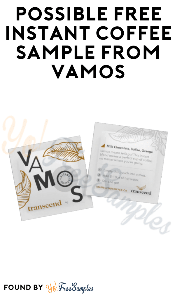 Possible FREE Instant Coffee Sample from Vamos