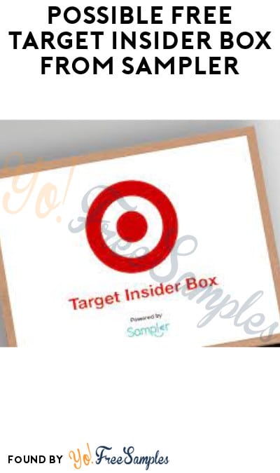 Possible FREE Target Insider Box from Sampler