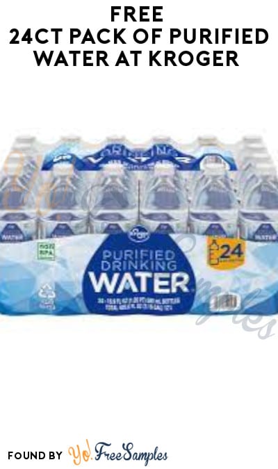 FREE 24ct Pack of Purified Water at Kroger (Account/ Coupon Required)