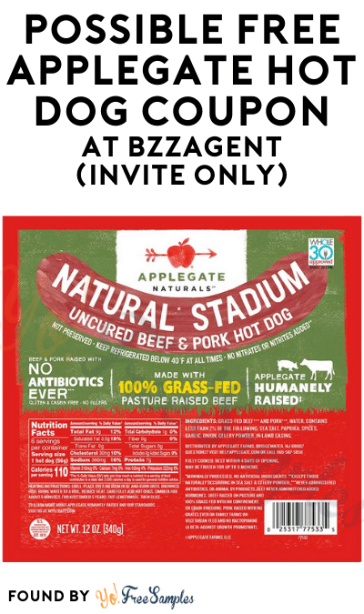 Possible FREE Applegate Hot Dog Coupon At BzzAgent (Invite Only)