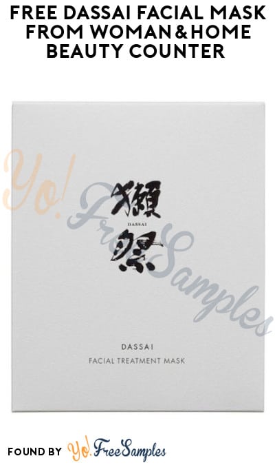 FREE Dassai Facial Mask from Woman&Home Beauty Counter (Select Accounts Only)