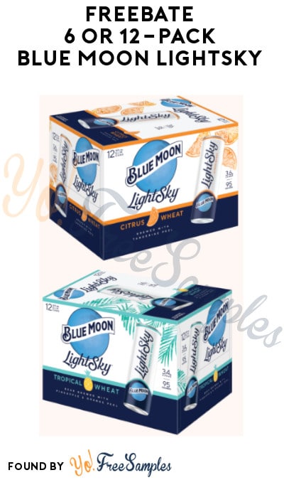 FREEBATE 6 or 12-Pack Blue Moon LightSky (Select States + Ages 21 & Older Only)