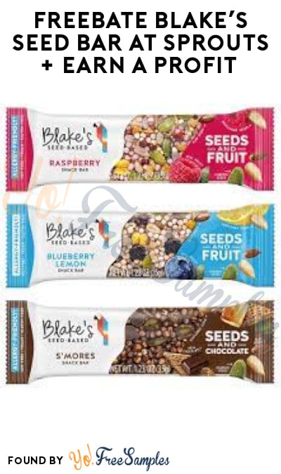 FREEBATE Blake’s Seed Bar at Sprouts + Earn A Profit (Ibotta & Fetch Rewards Required)