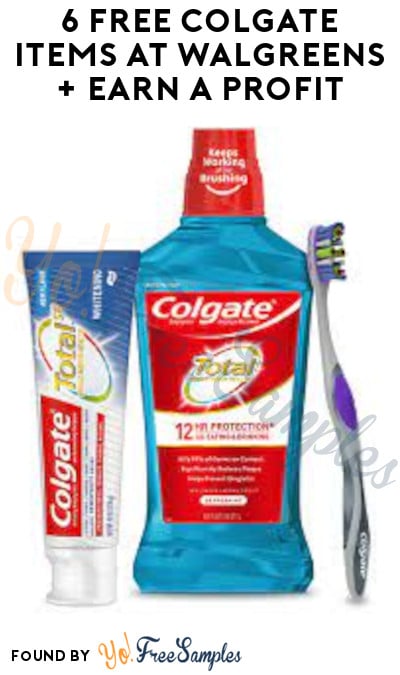 6 FREE Colgate Items at Walgreens + Earn A Profit (Online + Coupons & Code Required)
