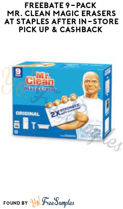FREEBATE 9-Pack Mr. Clean Magic Erasers at Staples + Earn A Profit (New TopCashBack Members Only)
