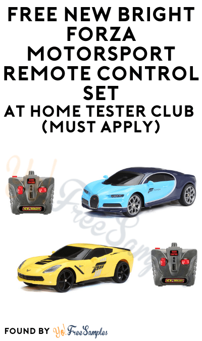 FREE New Bright Forza Motorsport Remote Control Set At Home Tester Club (Must Apply)