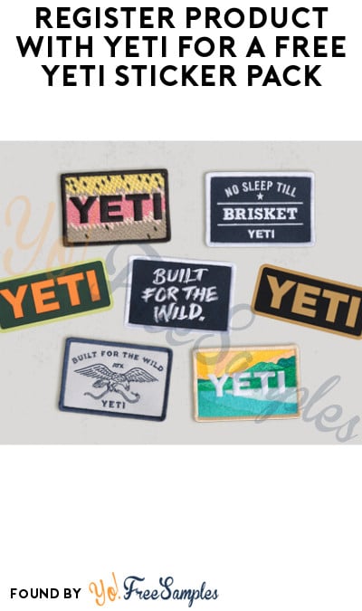 Register Product With YETI For A FREE YETI Sticker Pack