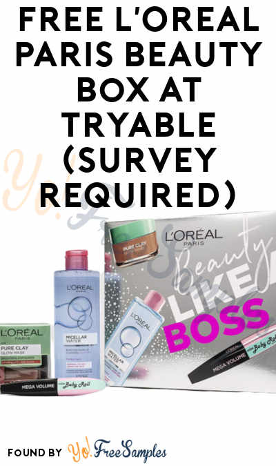 FREE L’Oreal Paris Beauty Box At Tryable (Survey Required)