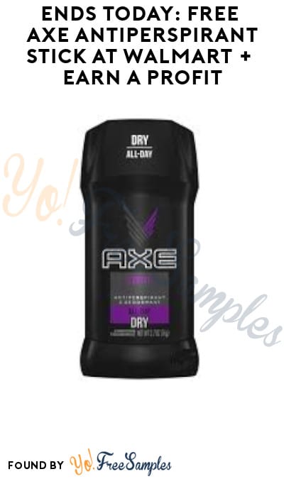 Ends Today: FREE Axe Antiperspirant Stick at Walmart + Earn A Profit (Ibotta & Shopkick Required)