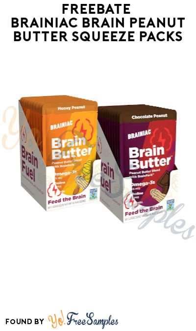 FREEBATE Brainiac Brain Peanut Butter Squeeze Packs (Ibotta Required)