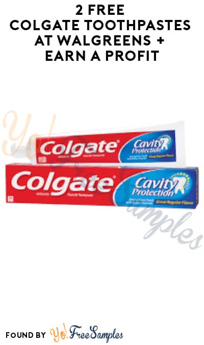 2 FREE Colgate Toothpastes at Walgreens + Earn A Profit (Coupon + Coupons Rebate Required)