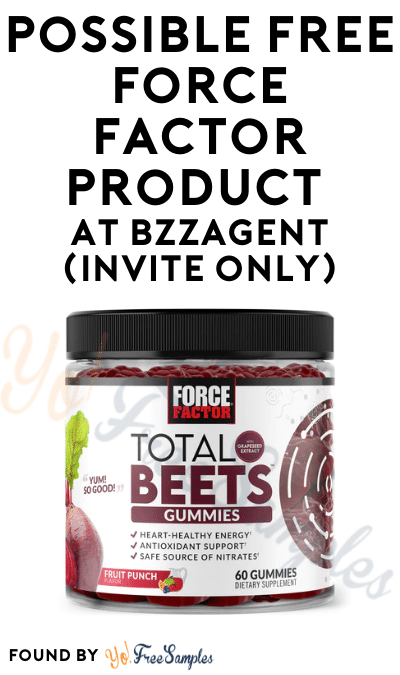 Possible FREE Force Factor Product At BzzAgent (Invite Only)
