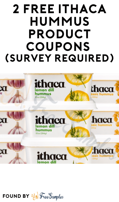 2 FREE Ithaca Hummus Product Coupons (Survey Required)