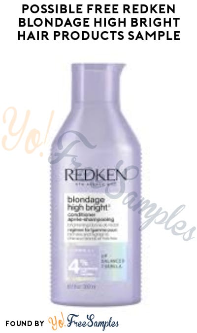 Possible FREE Redken Blondage High Bright Hair Product Sample (Facebook/Instagram Required)