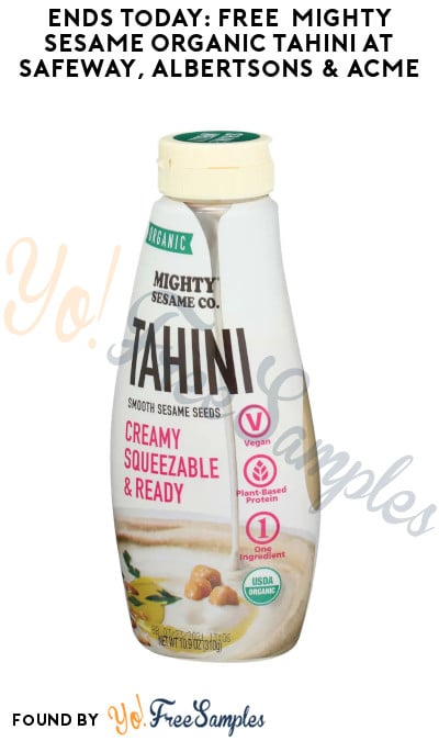 Ends Today: FREE Mighty Sesame Organic Tahini at Safeway, Albertsons & ACME (Account/Coupon Required)
