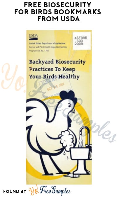 FREE Biosecurity for Birds Bookmarks from USDA