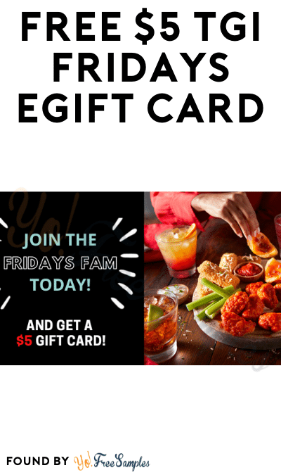 FREE $5 TGI Fridays eGift Card