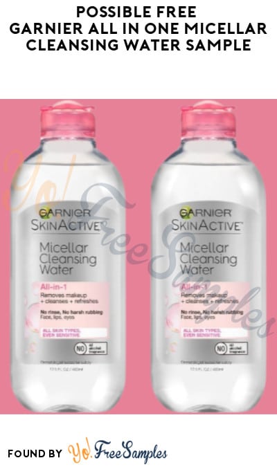 Possible FREE Garnier All In One Micellar Cleansing Water Sample (Facebook/Instagram Required)