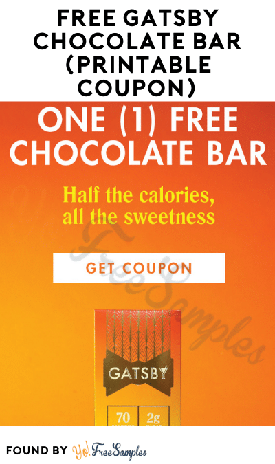 FREE Gatsby Chocolate Bar (Printable Coupon)