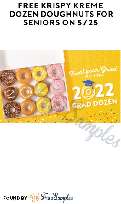 FREE Krispy Kreme Dozen Doughnuts for Seniors on 5/25 (Swag/ID Required)