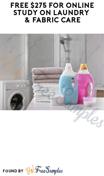 FREE $275 for Online Study on Laundry & Fabric Care (Must Apply)