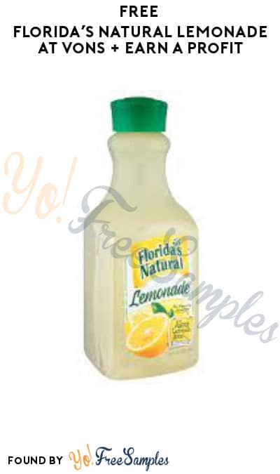 FREE Florida’s Natural Lemonade at Vons + Earn A Profit (Coupons App, Ibotta & Shopkick Required)