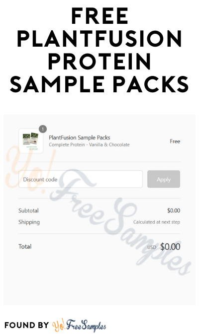 FREE PlantFusion Protein Sample Packs