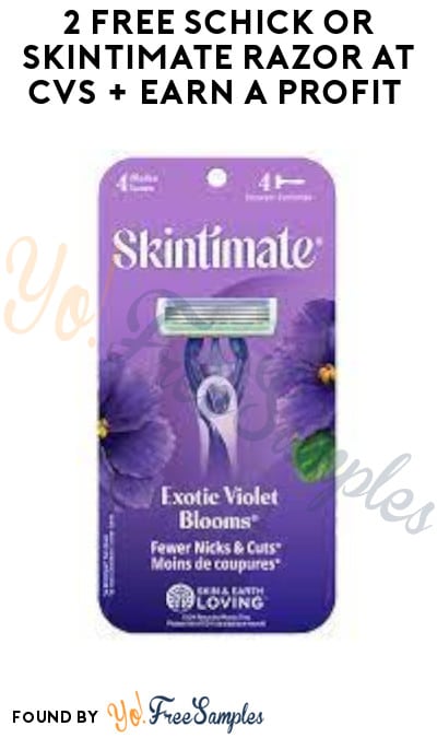 2 FREE Schick or Skintimate Razors at CVS + Earn A Profit (App/Coupons Required)