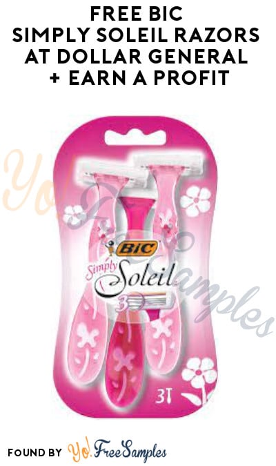 FREE BIC Simply Soleil Razors at Dollar General + Earn A Profit (Account/Coupon Required)