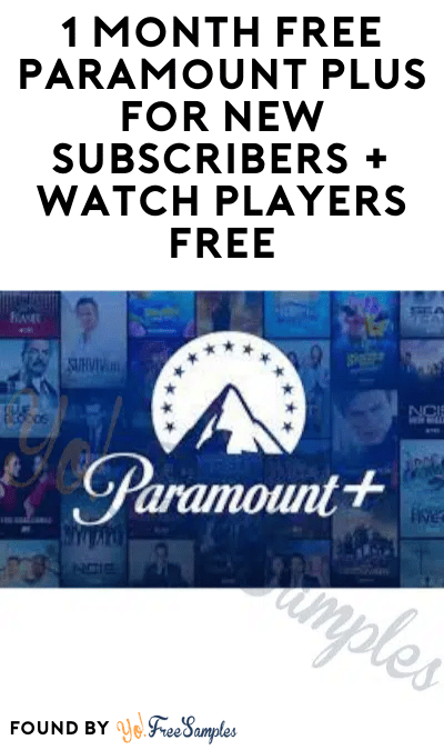 1 Month FREE Paramount Plus for New Subscribers + Watch Players FREE (Credit Card + Codes Required)