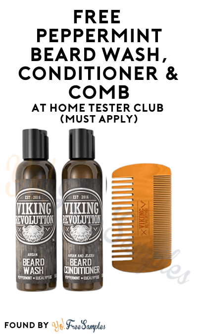 FREE Peppermint Beard Wash, Conditioner & Comb At Home Tester Club (Must Apply)