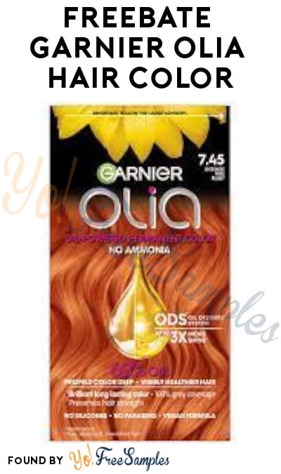 FREEBATE Garnier Olia Hair Color (Venmo or PayPal Required)
