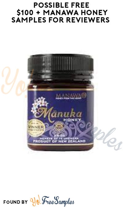 Possible FREE $100 + Manawa Honey Samples for Reviewers (Must Apply)