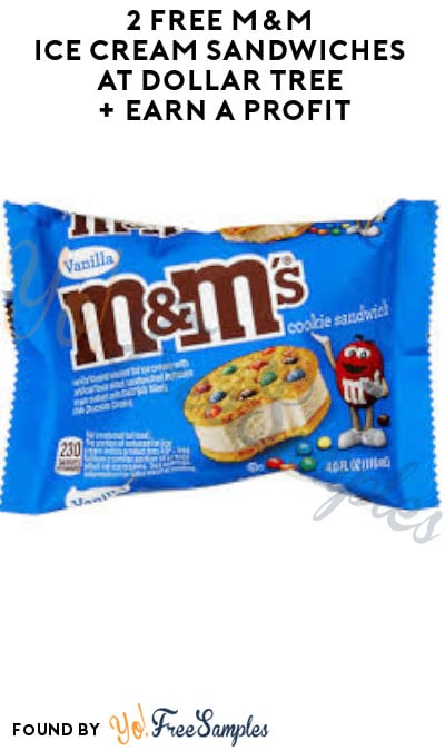 2 FREE M&M Ice Cream Sandwiches at Dollar Tree + Earn A Profit (Shopkick Required)