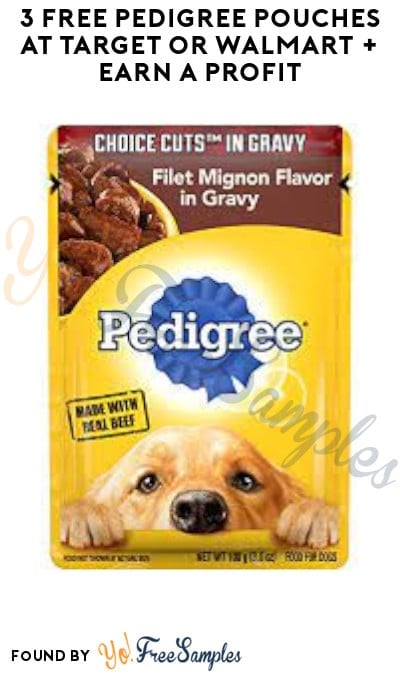 3 FREE Pedigree Pouches at Target or Walmart + Earn A Profit (Coupons App & Ibotta Required)