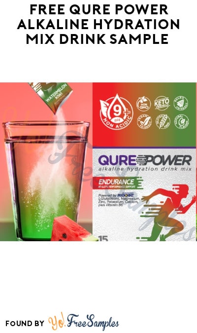 FREE Qure Power Alkaline Hydration Mix Drink Sample