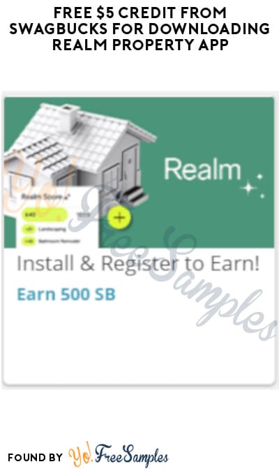 FREE $5 Credit from Swagbucks for Downloading Realm Property App 