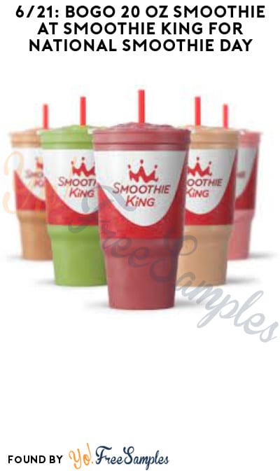 6/21: BOGO 20 oz Smoothie at Smoothie King for National Smoothie Day (Rewards/ App Required)