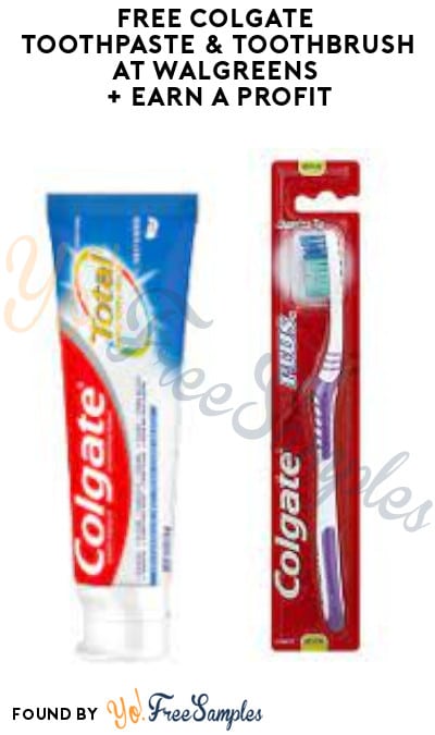 FREE Colgate Toothpaste & Toothbrush at Walgreens + Earn A Profit (Account/Coupons & Fetch Rewards Required)