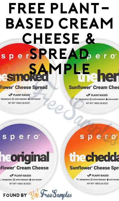 FREE Spero Plant-Based Cream Cheese & Spread Sample
