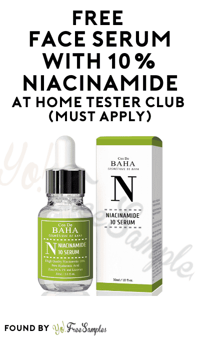 FREE Face Serum With 10% Niacinamide At Home Tester Club (Must Apply)
