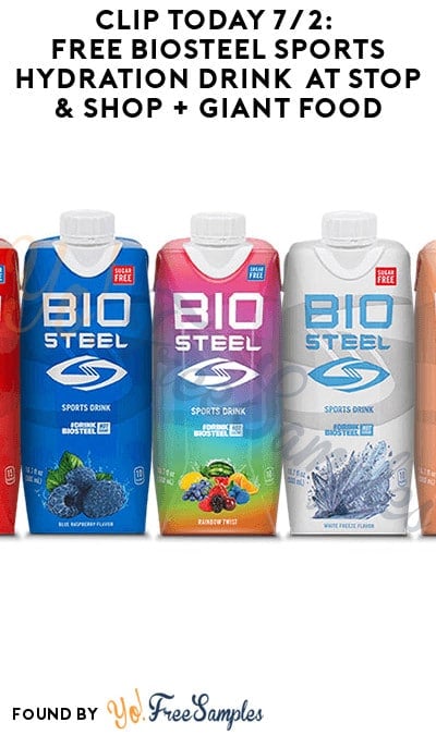 Clip Today 7/2: FREE BioSteel Sports Hydration Drink at Stop & Shop + Giant Food (Coupon Required)
