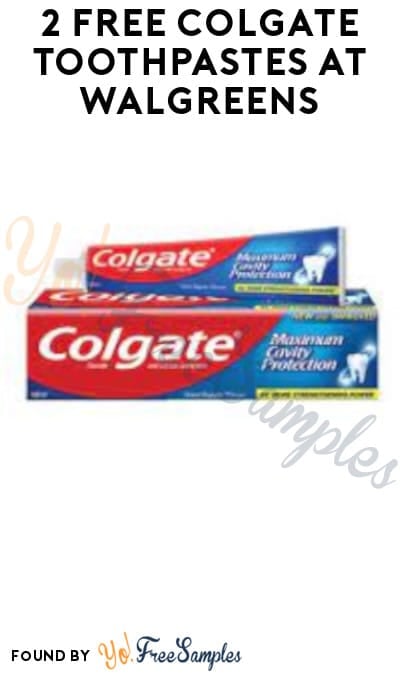 2 FREE Colgate Toothpastes at Walgreens (Account/Coupon Required)
