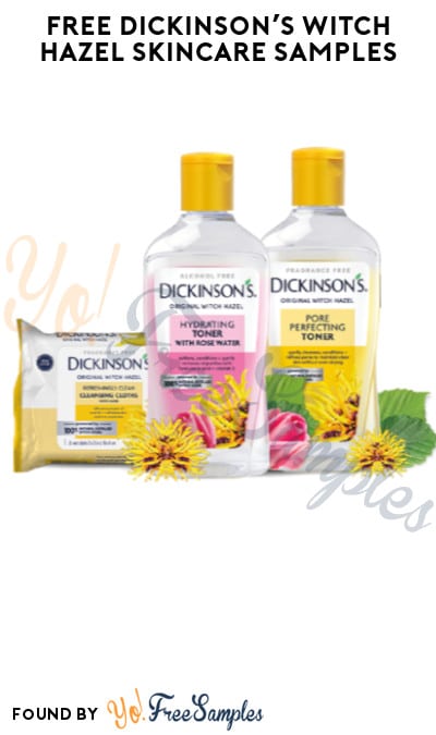 FREE Dickinson’s Witch Hazel Skincare Samples