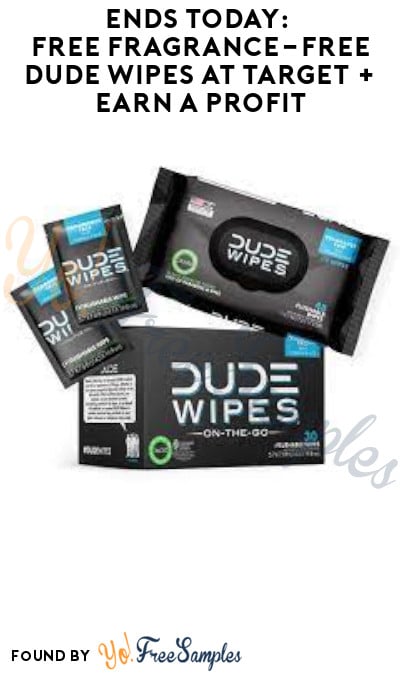 Ends Today: FREE Fragrance-Free Dude Wipes at Target + Earn A Profit (Target Circle + Shopkick Required)