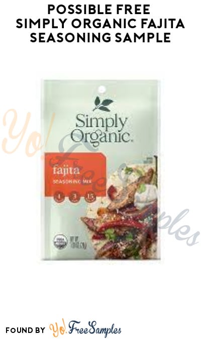 Possible FREE Simply Organic Fajita Seasoning Sample (Facebook/Instagram Required)