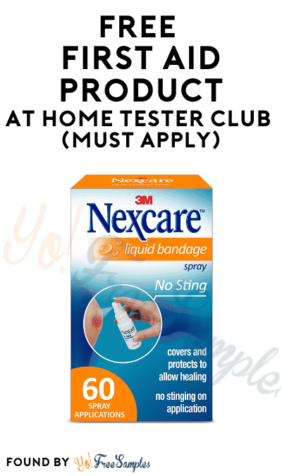 FREE First Aid Product At Home Tester Club (Must Apply)