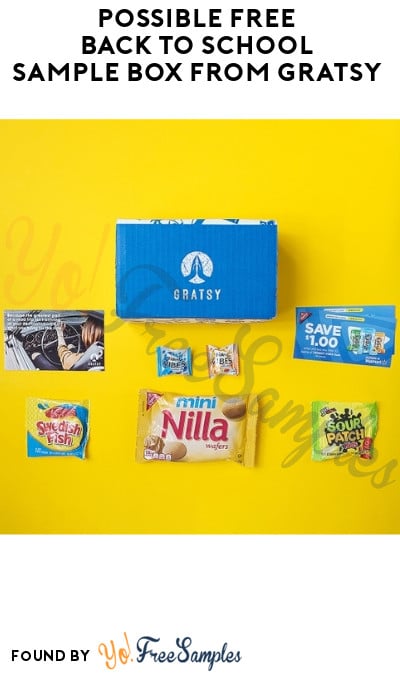 Possible FREE Back To School Sample Box from Gratsy (App Required)