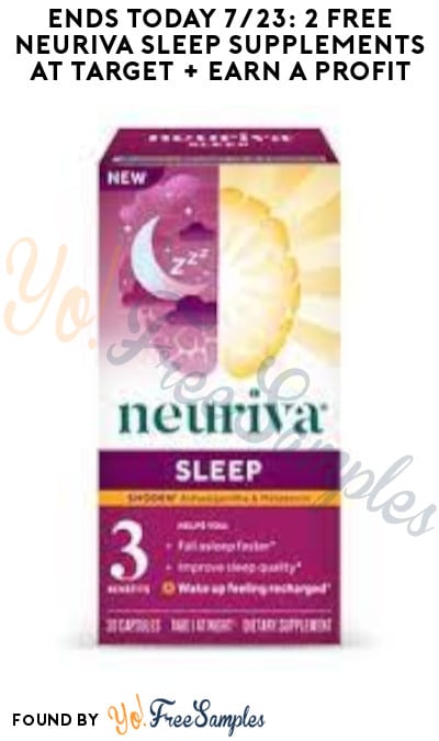 Ends Today 7/23: 2 FREE Neuriva Sleep Supplements at Target + Earn A Profit (Target Circle & Shopkick Required)