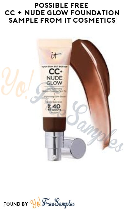 Possible FREE CC + Nude Glow Foundation Sample from IT Cosmetics (Facebook/Instagram Required)